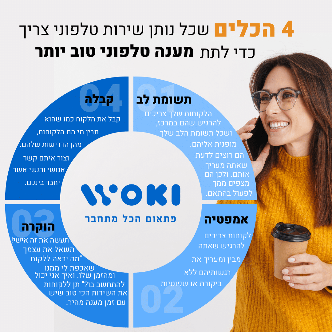 4 כללים לשירות טלפוני טוב יותר