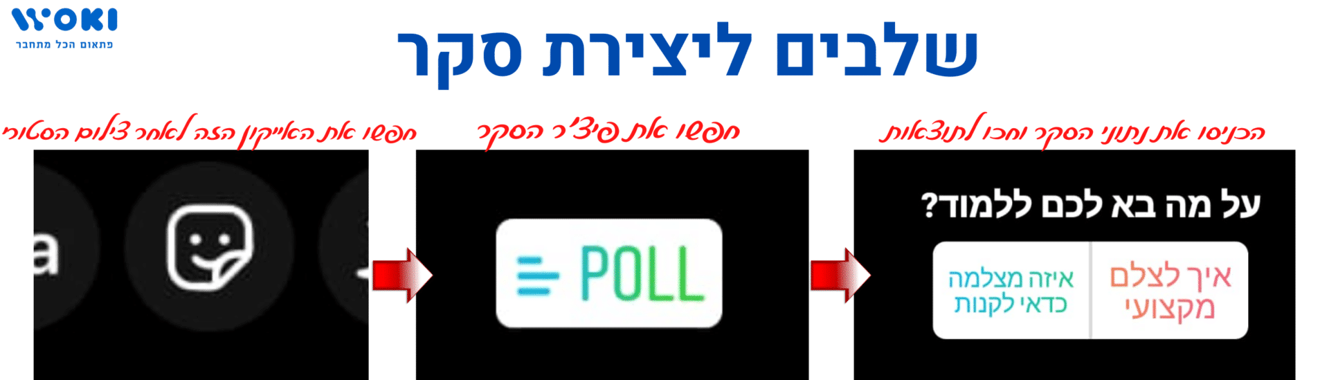 שלבים ליצירת סקר